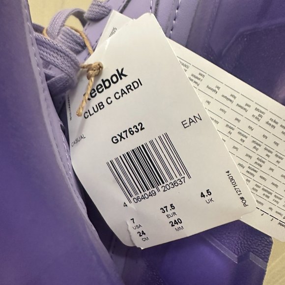 Reebok Purple Women's Flight Club C Cardi Sneakers - Picture 6 of 11